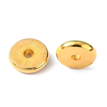 Brass Spacer Beads, Disc, Disk Beads, Golden, 8x1.5mm, Hole: 1.5mm