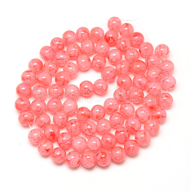 Chapelets de perles en verre craquelé peint(DGLA-Q023-6mm-YS65)-2
