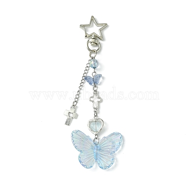 Light Steel Blue Butterfly Acrylic Pendant Decorations