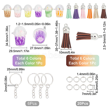 Kit de fabrication de porte-clés imitation thé au lait sunnyclue(DIY-SC0020-69)-2