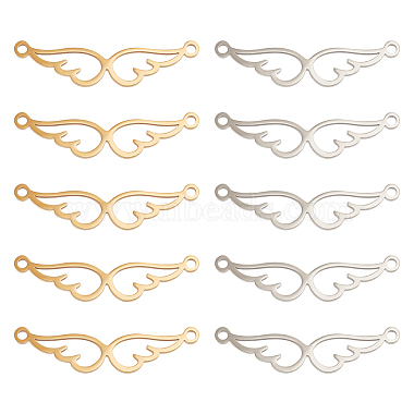 Real Gold Plated & Stainless Steel Color Wing 201 Stainless Steel Links