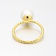 Laiton anneaux acrylique perle des doigts pour les bijoux de mariage(RJEW-J061-G)-3