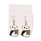 Panda Enamel Dangle Earrings for Women(EJEW-Z015-11)-3