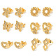 Boucles d'oreilles en laiton doré clair avec micro pavé de zircone cubique pour femme(EJEW-E295-31KCG)-1