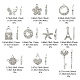10 pcs 10 pendentifs en alliage de ton platine avec strass(ALRI-YW0001-13)-3