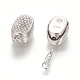 Rhodium Plated 925 Sterling Silver Box Clasps(STER-L059-07P)-2