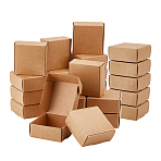 Foldable Square Paper Storage Gift Boxes, Paper Packaging Cases, BurlyWood, 7x7x3cm(CON-WH0110-035B-01)