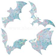 Waterproof PVC Colored Laser Stained Window Film Adhesive Stickers, Electrostatic Window Stickers, Bat Pattern, 11.1~12x11.5~12cm, 4 sheets/style, 4 style, 16 sheets/set(DIY-WH0256-051)