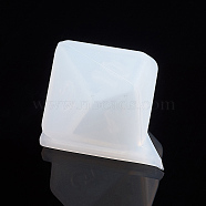 Silicone Dice Molds, Resin Casting Molds, For UV Resin, Epoxy Resin Jewelry Making, Polygon Dice, White, 38x27x29mm, Lid: 34x27x3.5mm, Base: 26x29x38mm(DIY-L021-19)