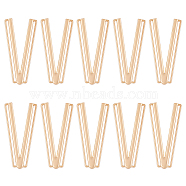 10Pcs Alloy Bikini Clips, Bra Clasp Replacement Part, Lingerie Chest Closure, V Shape, Golden, 66x33x2.8mm, Inner Diameter: 60x1.8mm(FIND-FH0009-22G)