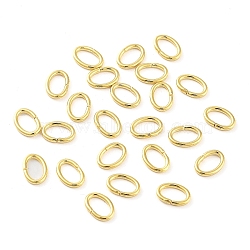 304 Stainless Steel Jump Rings, Closed Jump Rings, Oval, Real 18K Gold Plated, 5x7x1mm, Inner Diameter: 3x5mm(STAS-F221-46T-G)