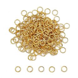 Brass Split Rings, Double Loops Jump Rings, Nickel Free, Golden, 5x1.2mm, about 3.8mm inner diameter(JRDC5MM-NFG)