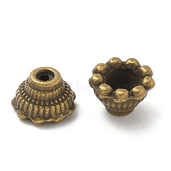 Alloy Bead Caps, Cadmium Free & Lead Free, Flat Round, Antique Bronze, 6.5x4.5mm, Hole: 1.6mm, about 2702pcs/1000g(TIBE-P003-28AB)