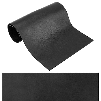 Leather Fabric, Garment Accessories, for DIY Crafts, Black, 30x15x0.2cm