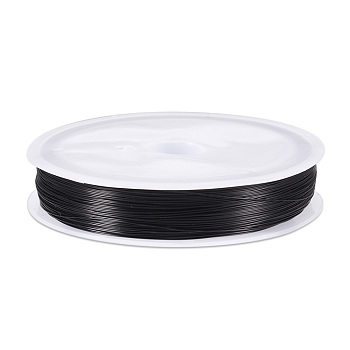 Copper Jewelry Wire, Round, Black, 0.3mm, about 236.22 Feet(72m)/Roll