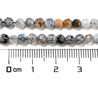 Brins de perles d'agate craquelée de feu naturel(X-G-R344-4mm-24)-3