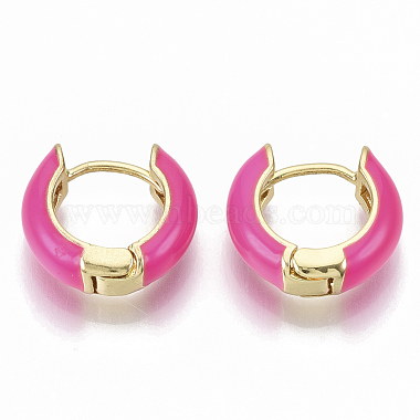 Laiton Huggie boucles d'oreilles(EJEW-S209-01)-3