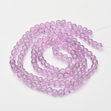 Plum Crackle Glass Round Beads Strands(X-CCG-Q002-6mm-04)-2