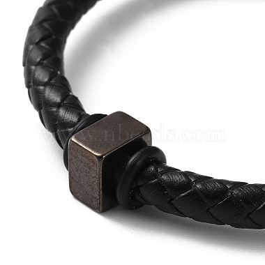Leather Braided Round Cord Bracelet(BJEW-F460-04EB)-2