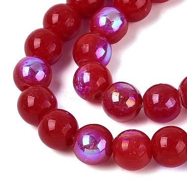 Electroplate Opaque Glass Beads Strands(EGLA-Q132-6MM-01C-06)-3