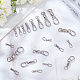 40Pcs 8 Styles Brass & 304 Stainless Steel Fishing Fast Snap Clips(FIND-GO0001-20)-7