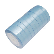 Single Face Satin Ribbon, Polyester Ribbon, Light Blue, about 3/4 inch(20mm) wide, 25yards/roll(22.86m/roll), 250yards/group(228.6m/group), 10rolls/group(RC20mmY065)