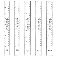 10Pcs 5 Style Acrylic Clay Depth Guides, Rectangle, Clear, 29.5x250x2.5~7mm, 2pcs/style(TOOL-WH0159-40)