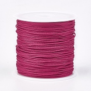 Nylon Thread, Nylon Jewelry Cord for Custom Woven Jewelry Making, Cerise, 0.8mm, about 49.21 yards(45m)/roll(NWIR-K022-0.8mm-10)