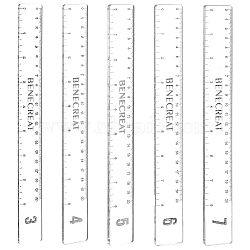 10Pcs 5 Style Acrylic Clay Depth Guides, Rectangle, Clear, 29.5x250x2.5~7mm, 2pcs/style(TOOL-WH0159-40)