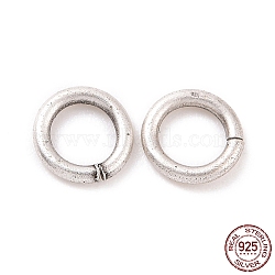 925 Sterling Silver Open Jump Rings, Antique Silver, 4x0.7mm, Inner Diameter: 2.6mm, about 250Pcs/10g(STER-D036-25AS-01)