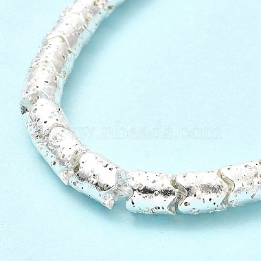 Electroplated Natural Lava Rock Beads Strands(G-G984-03S)-4
