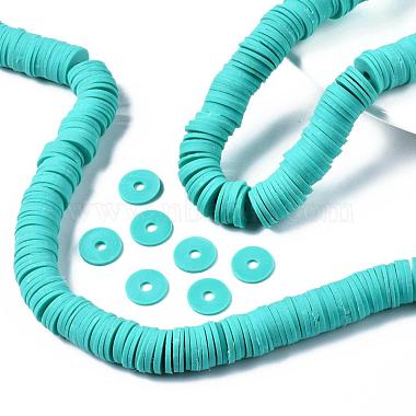 Flat Round Eco-Friendly Handmade Polymer Clay Beads(CLAY-R067-12mm-34)-5