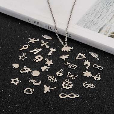 304 Stainless Steel Charms Mixed Shapes Pendants(STAS-J014-M)-5
