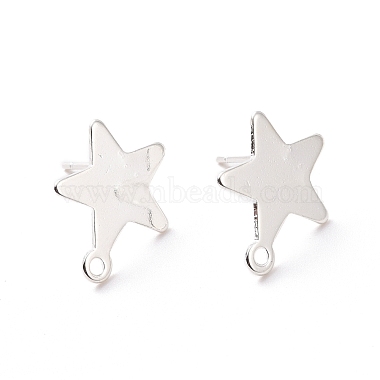 925 Sterling Silver Plated Star 201 Stainless Steel Stud Earring Findings