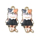 Printed Alloy Pendants(ENAM-K076-36G-08)-1