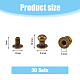 30 Sets Brass with Iron Knob Screw Rivet(FIND-FH0008-64AB)-2