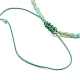 bracelets de perles tressées en amazonite naturelle et en graines de verre(HR1333-5)-3