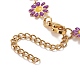 Enamel Daisy Link Chain Necklace(NJEW-P220-01G-02)-4