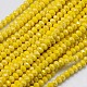 1 Strand Electroplate Opaque Solid Color Crystal Glass Rondelle Beads Strands(X-EGLA-F049A-01AB)-1