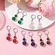 Round Natural Gemstone Dangle Earrings(EJEW-JE05536)-5