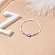 Polymer Clay Evil Eye & Glass Seed Beaded Stretch Bracelet for Women(BJEW-JB08617)-2