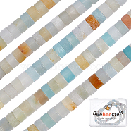 1 Strand Natural Flower Amazonite Beads Strands, Heishi Beads, Flat Round/Disc, 4x2mm, Hole: 0.7mm, about 151~154pcs/strand, 15.35 inch~15.55 inch(39cm)(G-BBC0001-11)