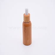 Empty Glass Dropper Bottles, for Essential Oils Aromatherapy Lab Chemicals, with Bamboo & Plastic, BurlyWood, 9.35cm, Capacity: 10ml(0.34 fl. oz)(AJEW-WH0188-35)