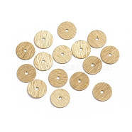Brass Spacer Beads, Long-Lasting Plated, Heishi Beads, Disc, Golden, 8x0.5mm, Hole: 1.2mm(KK-F812-11G-A)