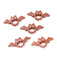Halloween Opaque Resin Cabochons, Bat, Sienna, 17.5x37x5mm(RESI-G038-02A)