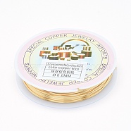 Eco-Friendly Round Copper Jewelry Wire, Long-Lasting Plated, 20 Gauge, 0.8mm, about 8.53 Feet(2.6m)/roll(CWIR-P001-01-0.8mm)