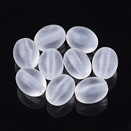 Transparent Acrylic Beads, Frosted, Oval, WhiteSmoke, 13.5x11mm, Hole: 2mm(X-TACR-S134-014)