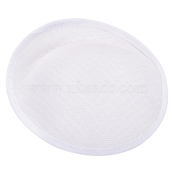 Linen Cloth Mini Hat Fascinator Base, for DIY Crafts Hair Accessories Decoration, White, 290~295x290~295x2mm(AJEW-WH0472-53A)
