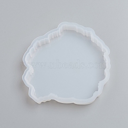 Silicone Cup Mat Molds, Resin Casting Molds, For UV Resin, Epoxy Resin Jewelry Making, Nuggets, White, 111x105x12mm, Inner Size: 95x92mm(DIY-G017-A13)