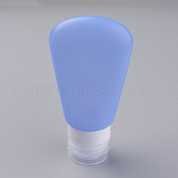 Creative Portable Silicone Points Bottling, Shower Shampoo Cosmetic Emulsion Storage Bottle, Cornflower Blue, 129x68mm, Capacity: about 89ml(3 fl. oz)(X-MRMJ-WH0006-E03-89ml)